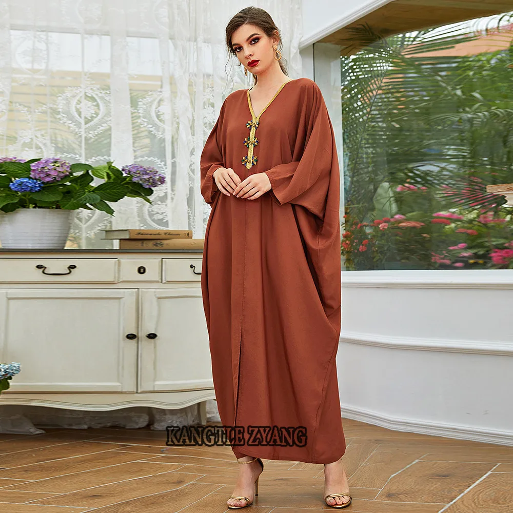 

Plus Size Dresses Abayas For Women Robe Abaya Dubai Kaftan Turkey Islam Arabic Muslim Long Dress Djellaba Femme Caftan Marocain
