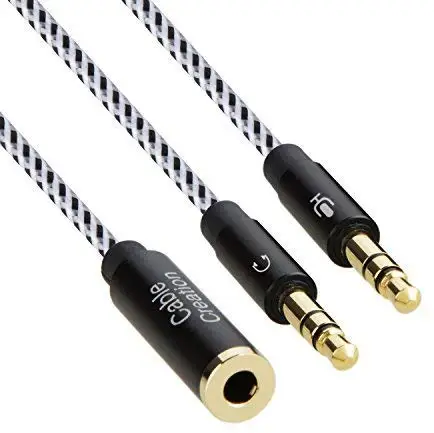 Разветвитель CableCreation 3 5 мм мама на 2 штекера папа для наушников и микрофона с