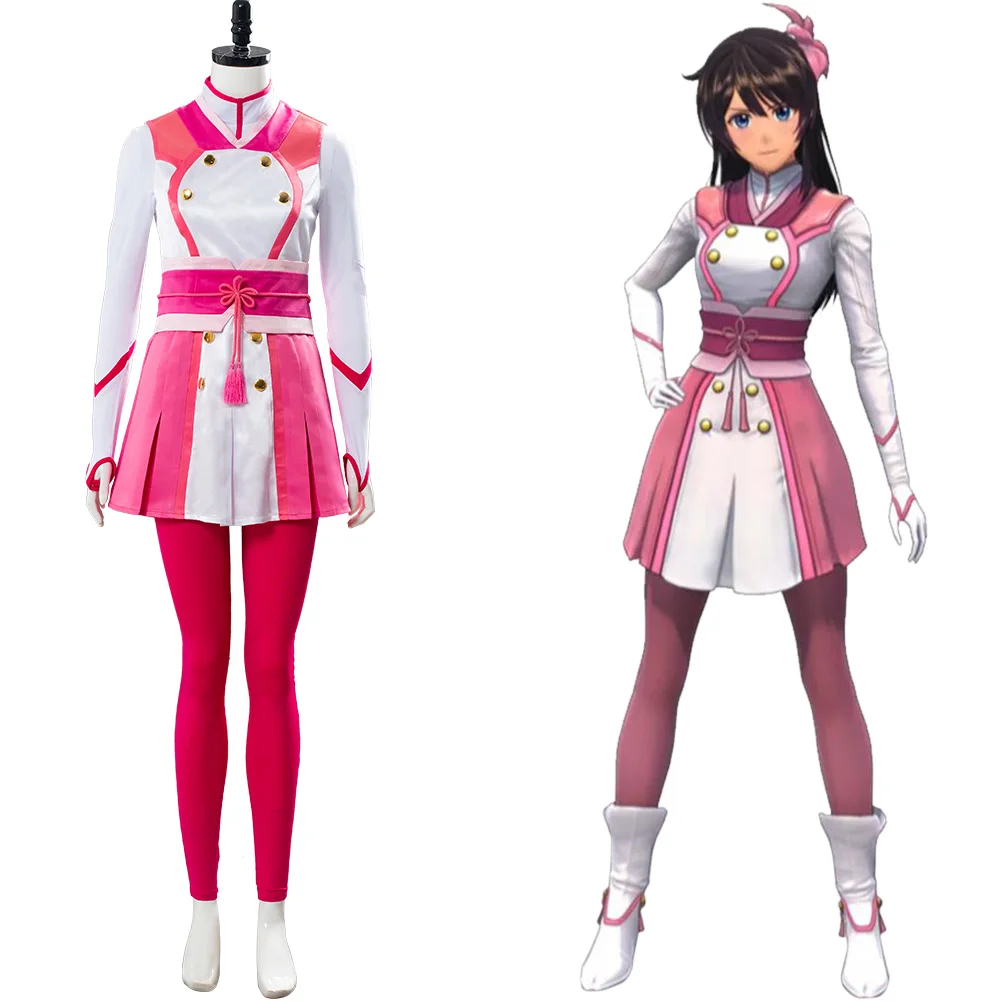

Костюм для косплея Project Sakura War Battle, униформа для косплея, Amamiya платье с Сакурой для девочек