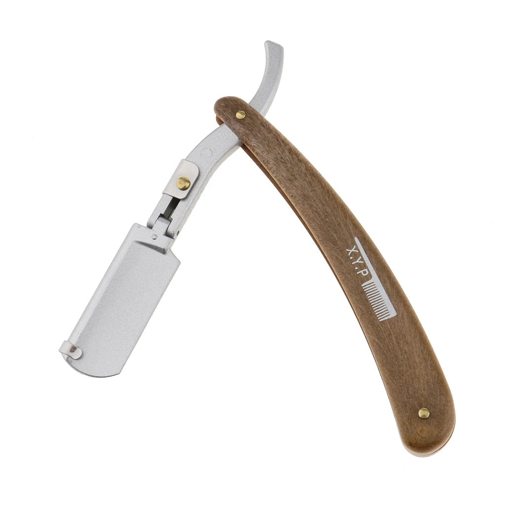 Складной сплава деревянной ручкой парикмахерские Для Мужчин's прямого кроя