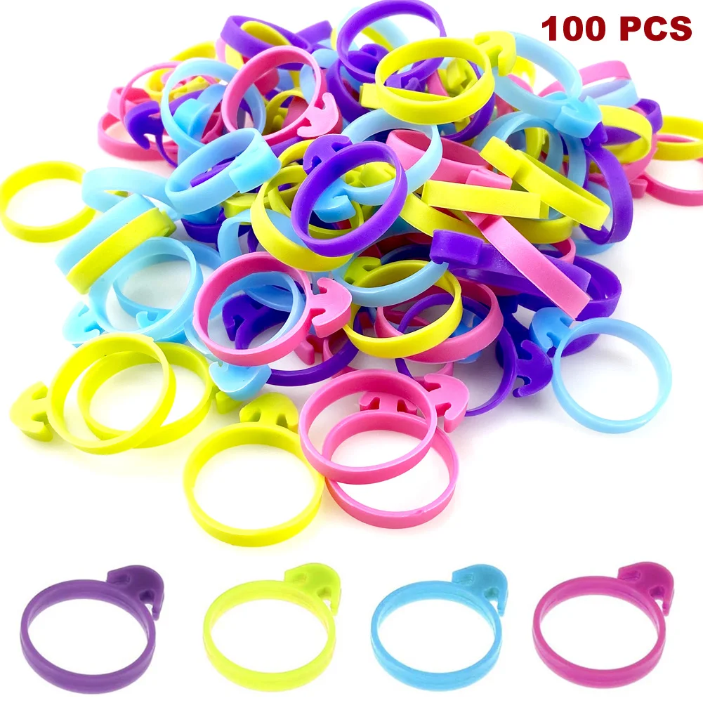 

100Pcs Silicone Pastry Bag Ties Piping Bag Ties Reusable Baking Silicone Cake Strap Decor Ties for Baking Cupcakes/Cookies Bag