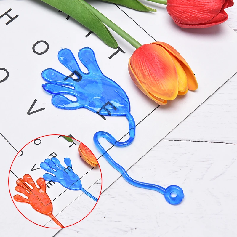 

4pcs Elastic Stretch Sticky Palm Kids Sticky Hands Palm Party Wall Climbing Toys