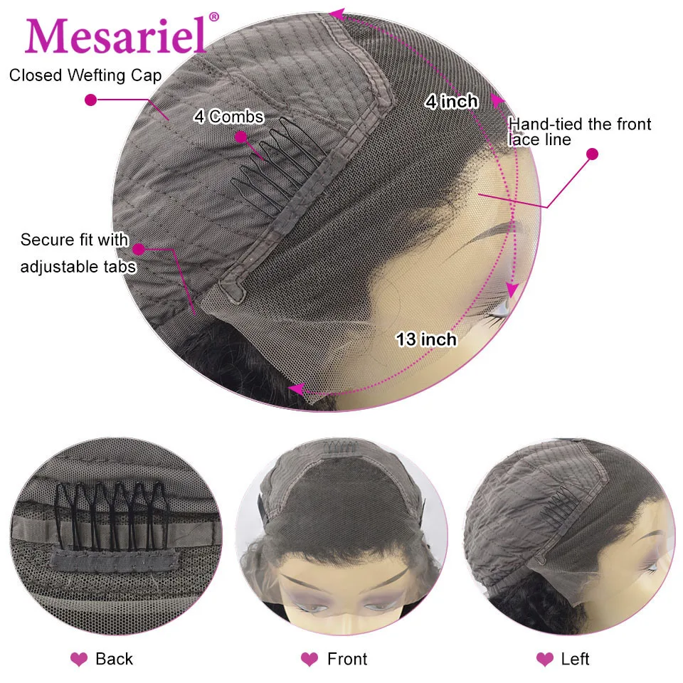 Mesariel 13*4 Синтетические волосы на кружеве парики из натуральных волос