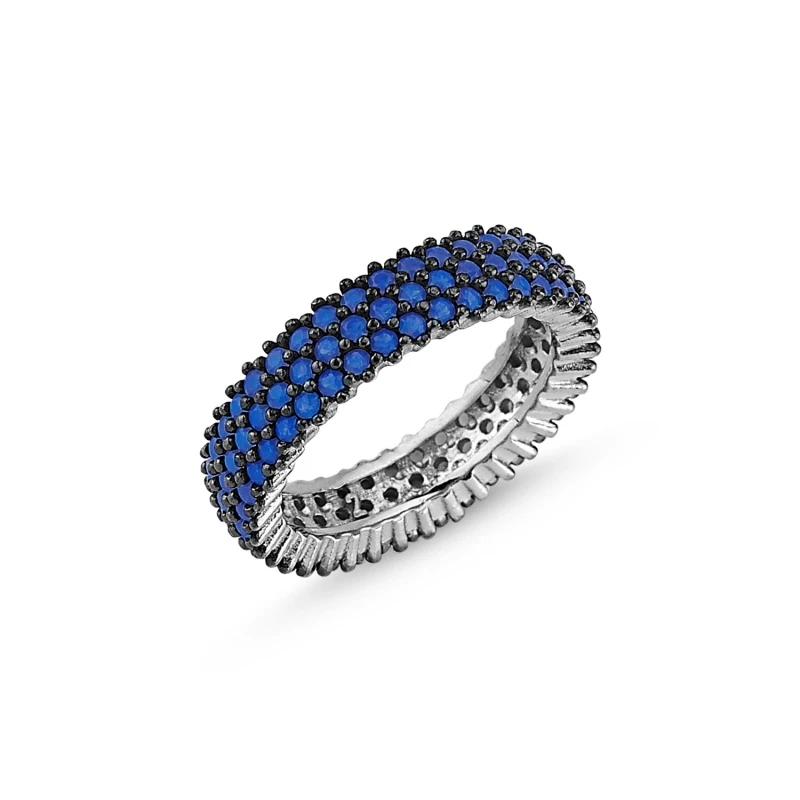 

Silverlina Silver Rhodium Plated 3 Must Nano Gemstone Tamtur Ring