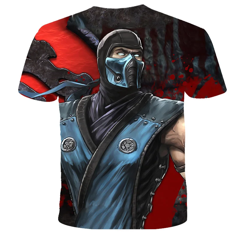 

2021 Mortal Kombat 3D T shirt boys fashion casual short sleeve game T shirt street wear cool 3D printed boys and girls street co
