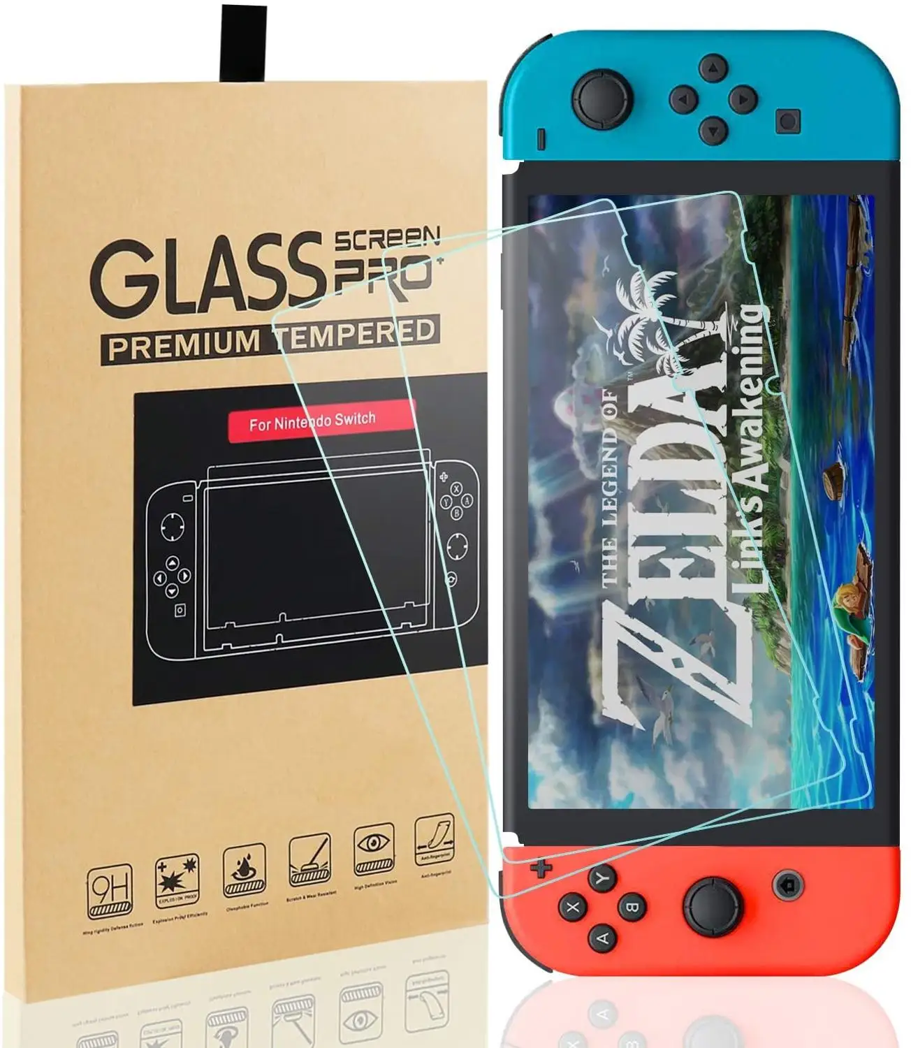 

For Nintendo Switch 2 Pcs Switch Screen Protector Tempered Glass Premium HD Clear Anti-Scratch Screen Protector