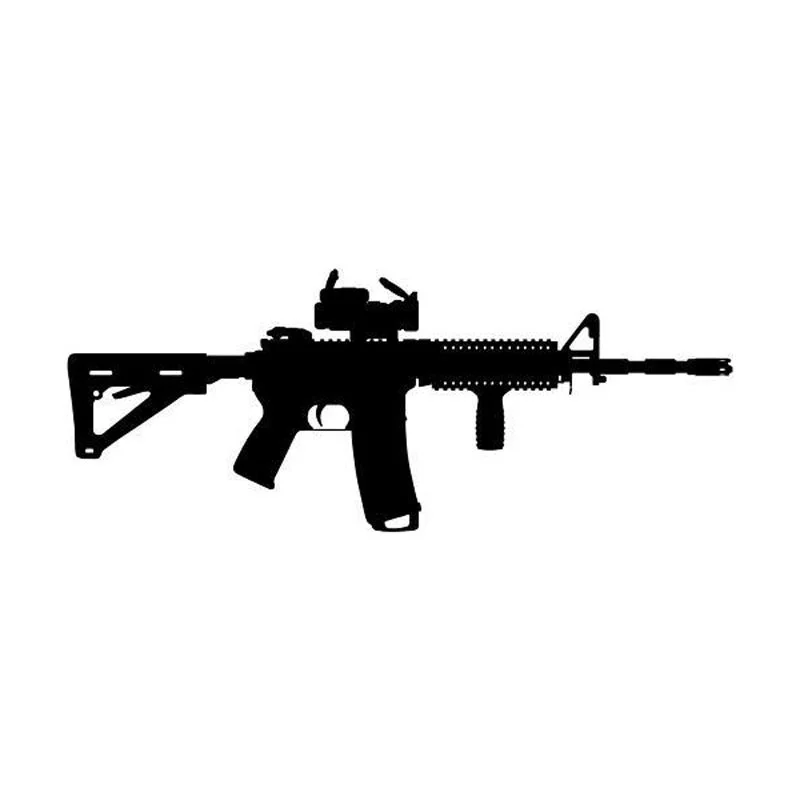

W-0564 Creative Personality Rifle Modeling Popular Car Stickers PVC Hot Selling Auto Motorcycle Sunscreen Waterproof Decal Decor