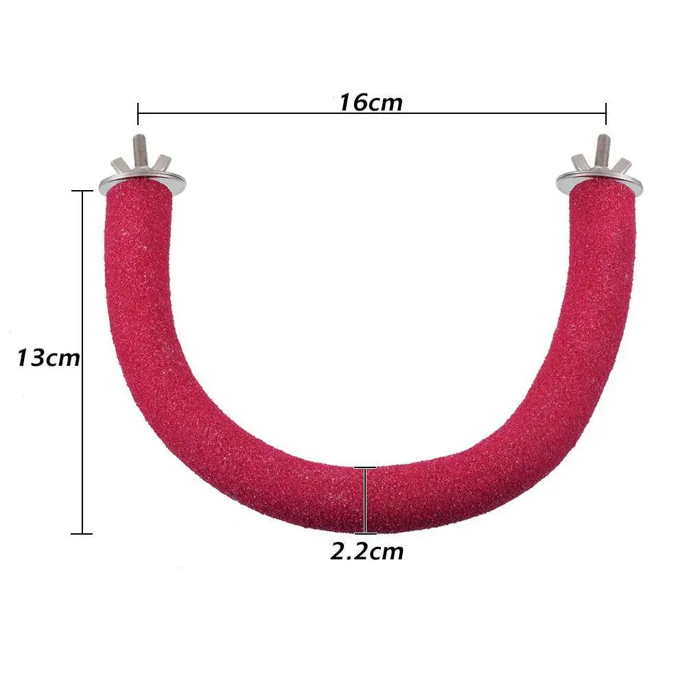 Adeeing U Тип Гибкий питомец попугай глазурь стойка игрушка шлифовальный стержень