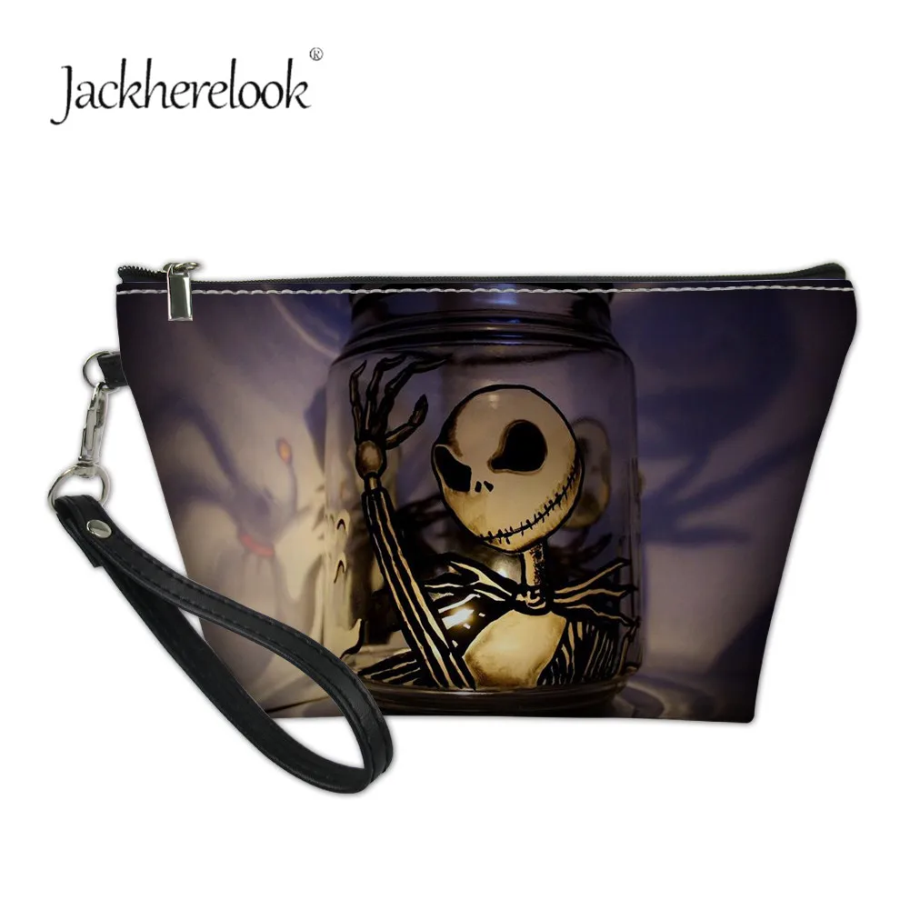 Jackherelook Кошмар перед Рождеством косметичка с принтом для леди мультфильм компаньон макияж сумки косметичка подарок на Хэллоуин - Цвет: H7364Z8
