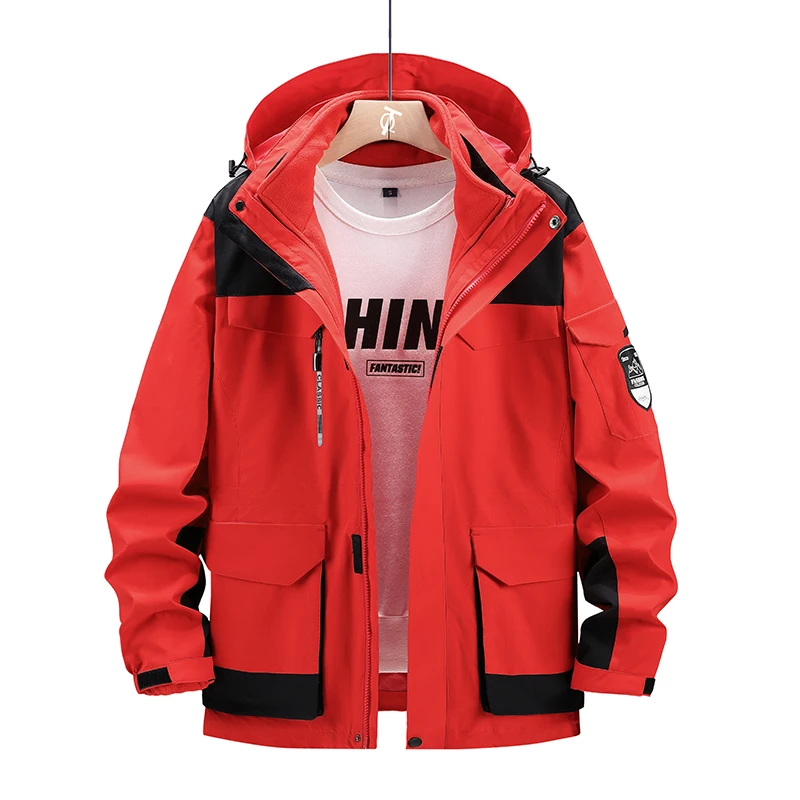 Мужская зимняя теплая куртка 3 в 1 2020 для треккинга кемпинга скалолазания катания