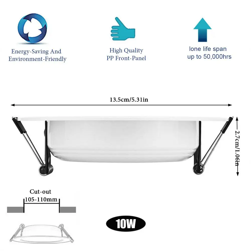 

Ceiling Light Living Room LED 5W 10W Round Recessed Lamp RGB + W 85-265V High Brightness Downlight