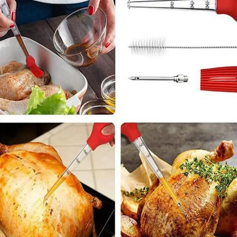1 комплект кухонного масла капельница индейка Baster силиконовый насос для приправ