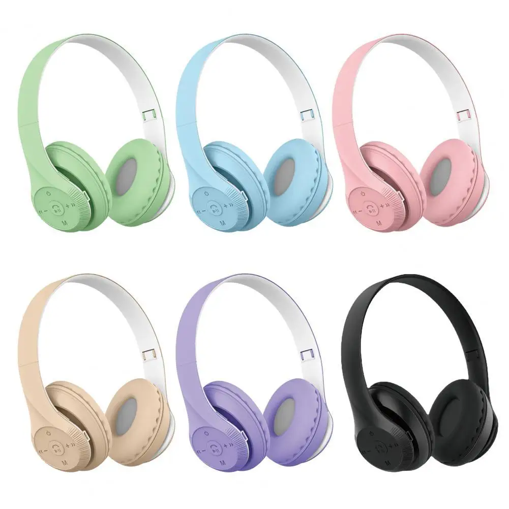 

ST95 Wireless Headphones Foldable Stereo Portable Practical Bluetooth-compatible 5.1 Macaron Headsets for Gaming