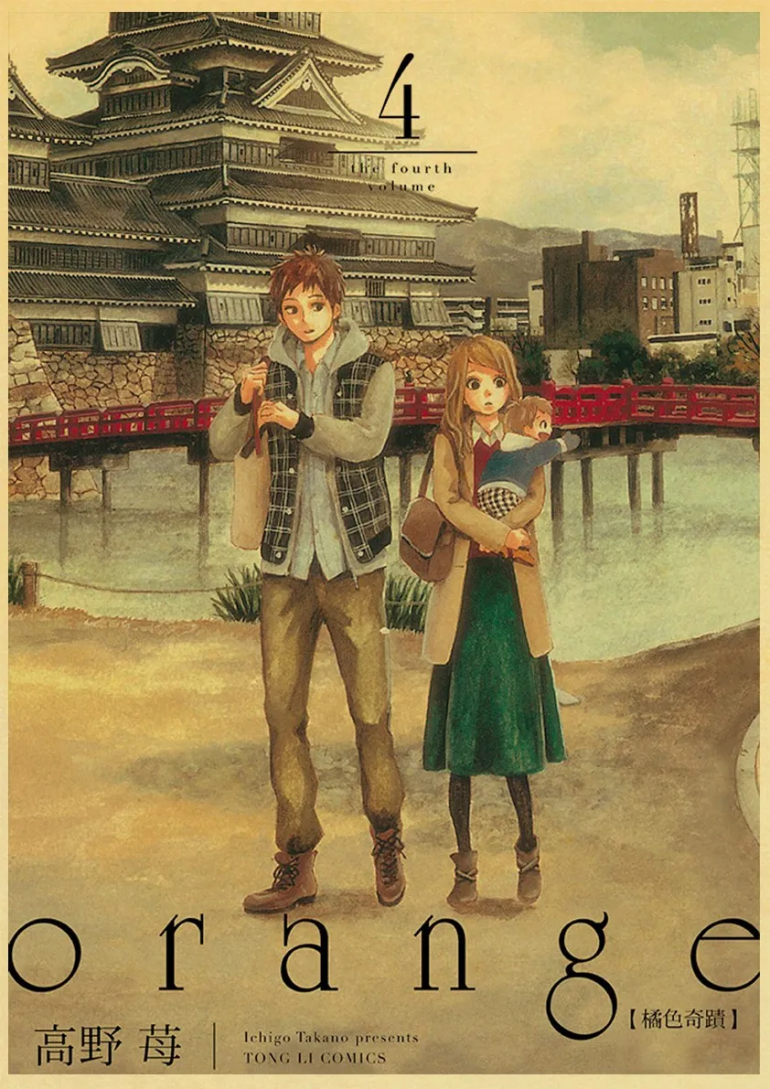 WTQ японское аниме оранжевая Картина на холсте винтажные Ретро плакаты Настенный