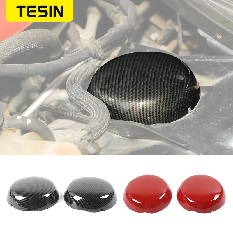 

TESIN Car Engine Compartment Suspension Decoration Cover Trim Stickers For Dodge Challenger/Charger 2009-2021 Car Accessories