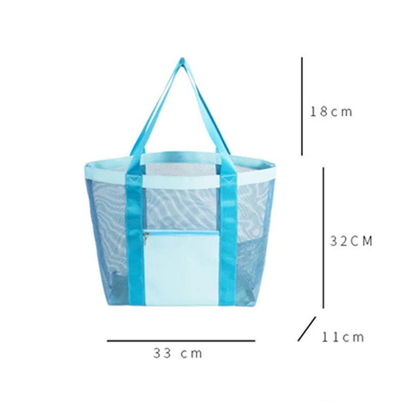 

New Mesh Storage Bag Portble Swimming Handbag Toiletry Kit Organizer Fashion Large Capacity Travel Pool Beach Bags Wet Dry Bags