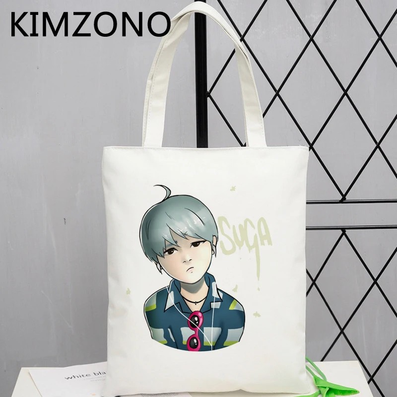 

Bangtan Boys shopping bag canvas bolsa shopper bolso bolsas de tela bag tote boodschappentas fabric bolsas reutilizables cabas