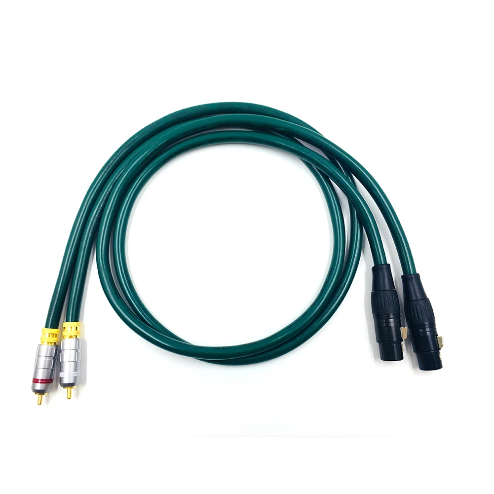 Hi-Fi FURUTECH аудиокабель с разъемом OCC RCA штекером и двумя разъемами XLR гнездовой