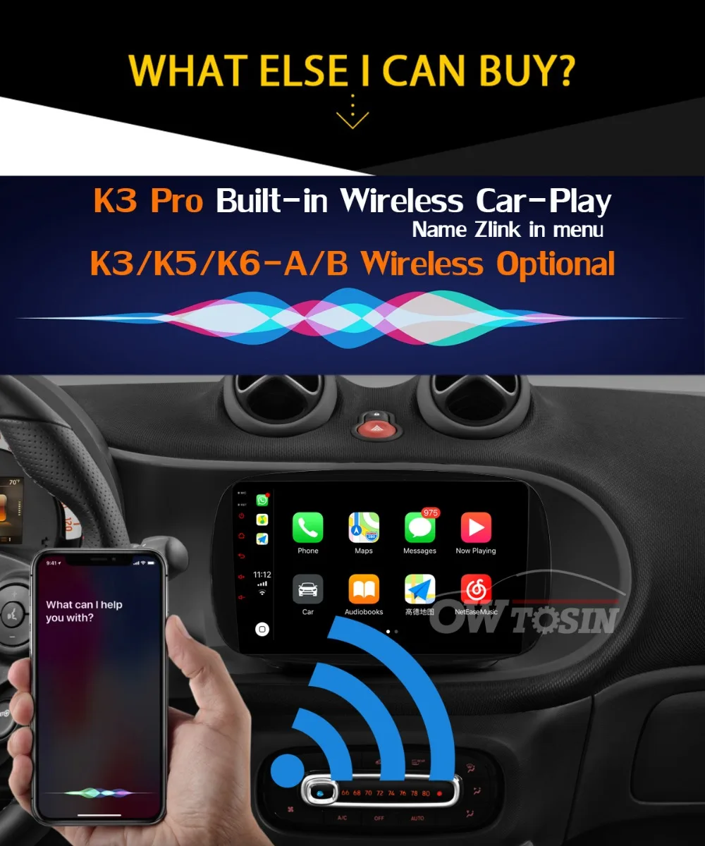 360 ° камера 4G LTE Android 9,0 4G+ 64G SPDIF DSP CarPlay Автомобильный мультимедийный плеер для Mercedes Benz Smart Fortwo- gps радио