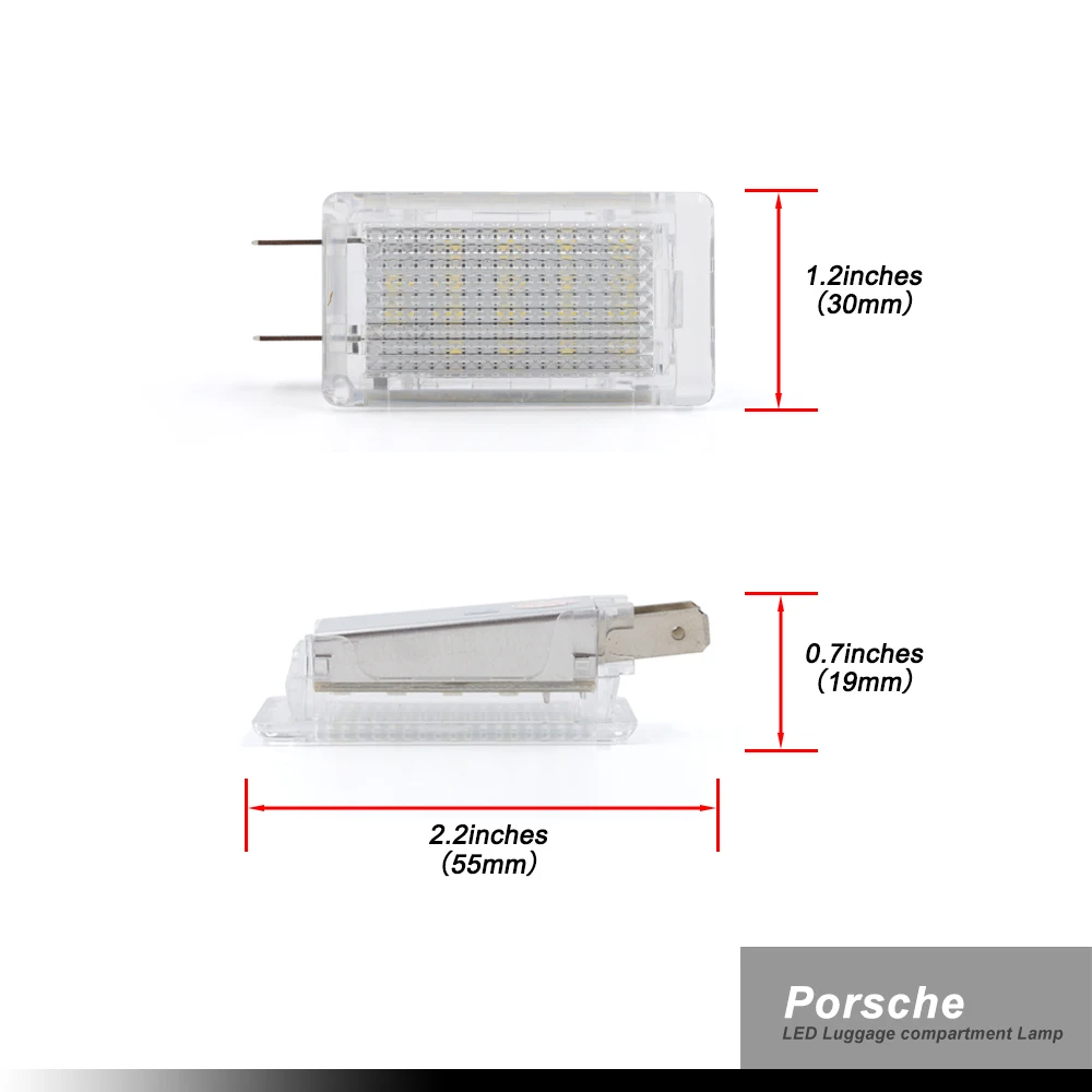 2pcs LED освещение багажника для Porsche 911 Boxster Cayman Carrera Turbo GT GT3 987 996 997 964.
