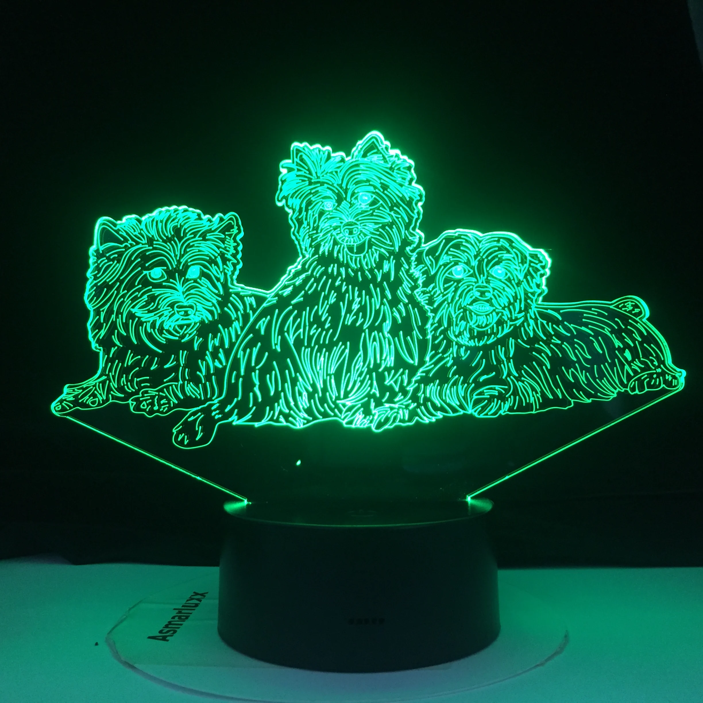 

Dog 3d Led Table Lamp Night Light Children Bedroom Decoration Dog Animal Cute Birthday Holiday Gift Toy