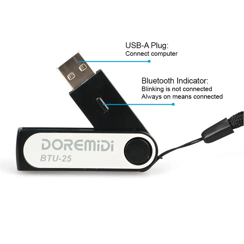 DOREMiDi Bluetooth миди приемник донгл BLE фотография | Электроника