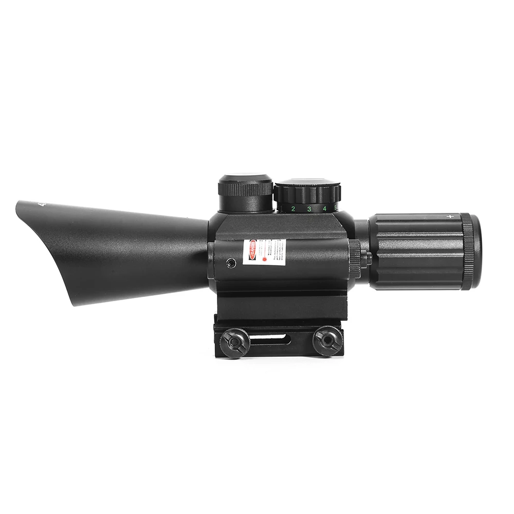 Прицел для винтовки M7 4X30 красно-зеленый мил-ДОТ сетка с боковым креплением