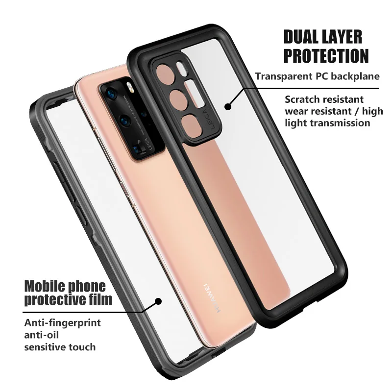 Водонепроницаемый чехол Shellbox IP68 ДЛЯ Huawei P40 Pro P30 Lite ударопрочный для дайвинга P20