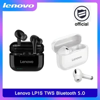 lenovo lp1s tws bluetooth 5 0 headphones wireless stereo earphone with microphone sports headset for smart phone tablet