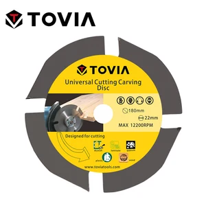 TOVIA 180mm Универсальный Пильный Диск по Дереву для УШМ 7inch  22.22mm по Газобетону Гипсокартону Пластику лезвия лезвие алмазный диск пилы для распиловки древесины реноватор блейд пильный по дереву диски болгарки