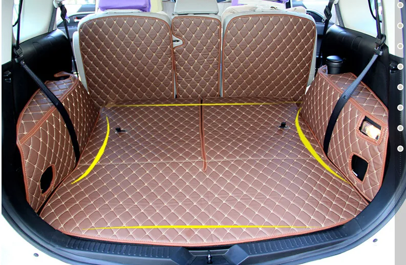 fiber leather car trunk mat for mazda Premacy mazda5 2010-2018 2017 2016 2015 2014 2013 car accessories