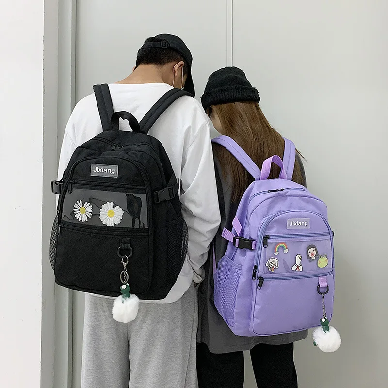 

TOBO High Quality Women Student Backpacks Travel Big Capacity Oaford Mochila Laptop Schoolbag Girl Black for Teenager Bagpack