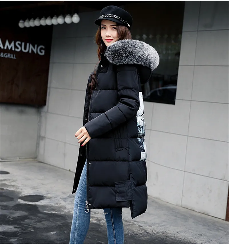 

Mujer Parkas Invierno 2020 New Style Fur Collar Hooded Women's Winter Coat Padded Warm Women Jacket Abrigo Mujer