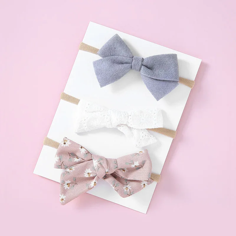 3 шт./компл. симпатичная Детская повязка на голову с бантом детская для