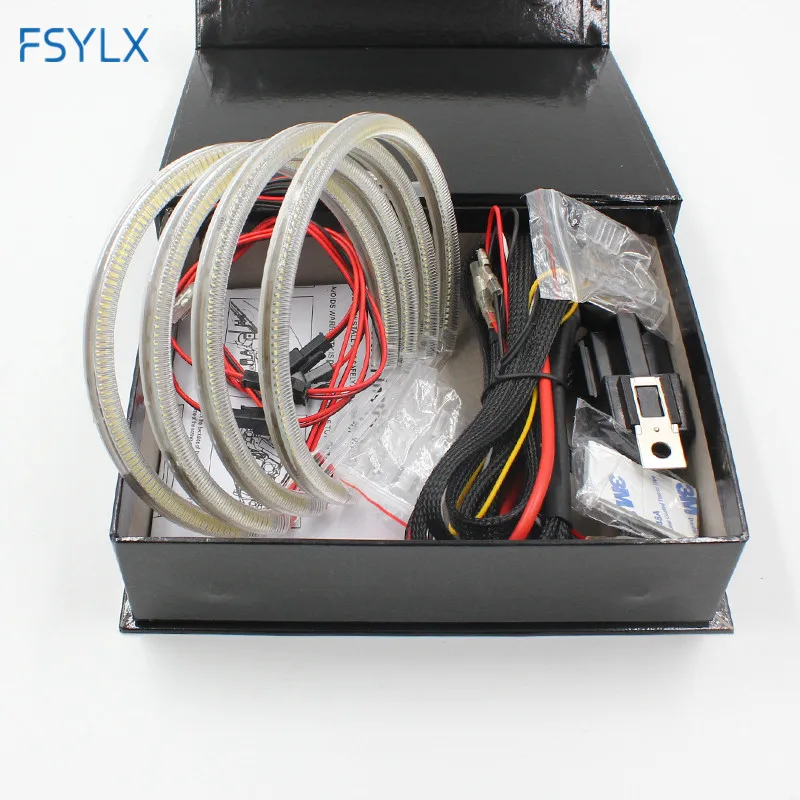 FSYLX1 набор (4*131 мм) ксеноновый белый 120SMD светодиодный ангельские глазки для BMW E36 E38