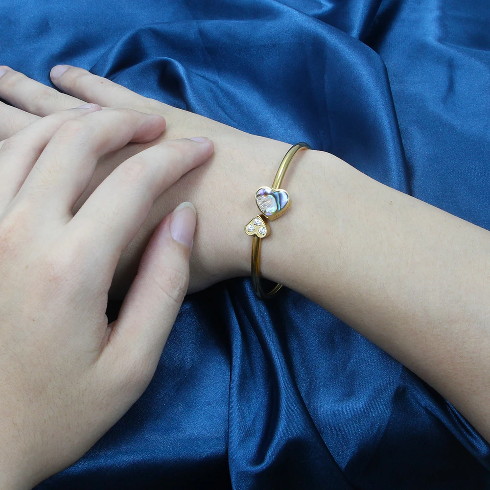 

ARADOO Abalone Slice Jewelry Germanium Energy Health Bracelet