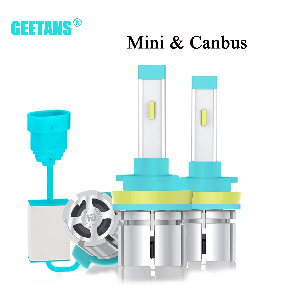 

GEETANS 2 шт. H7 H11 H4 светодиодный H1 H3 супер мини Автомобильная фара H13 HB1 HB2 9005 HB3 HB4 9003 9006 60 Вт 12000LM CSP 6500K Canbus BE