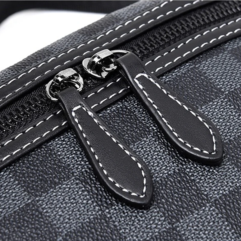 

Waterproof Fanny Bag Fashion Chest Bag Personalized PU Leather Belt Crossbody Bag Purse Unisex Waist Bag