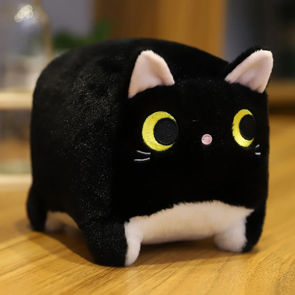 

Doll Kawaii Square Party Cat Stuffed Animals Funny Cat Abstract Element Kids Photography Decor Japan Anime Black Cat Plush Toy