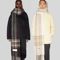 2021 new fine check cashmere imitation womens scarf thickened in autumn and winter with shawl ac studios couple scarf