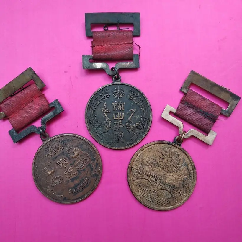 3 PCS Vintage Chinese Medal Military Sort Award Decoration Issue 1933 Years Signed Medals | Дом и сад