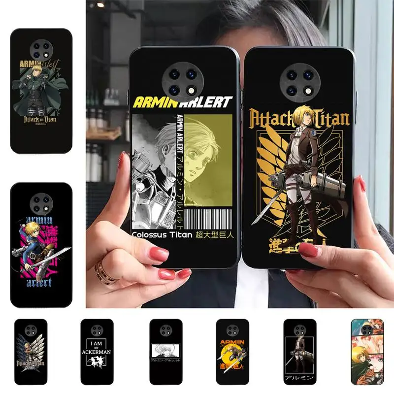

Armin Arlert Attack on Titan Phone Case For Redmi 9 5 S2 K30pro Fundas for Redmi 8 7 7A note 5 5A
