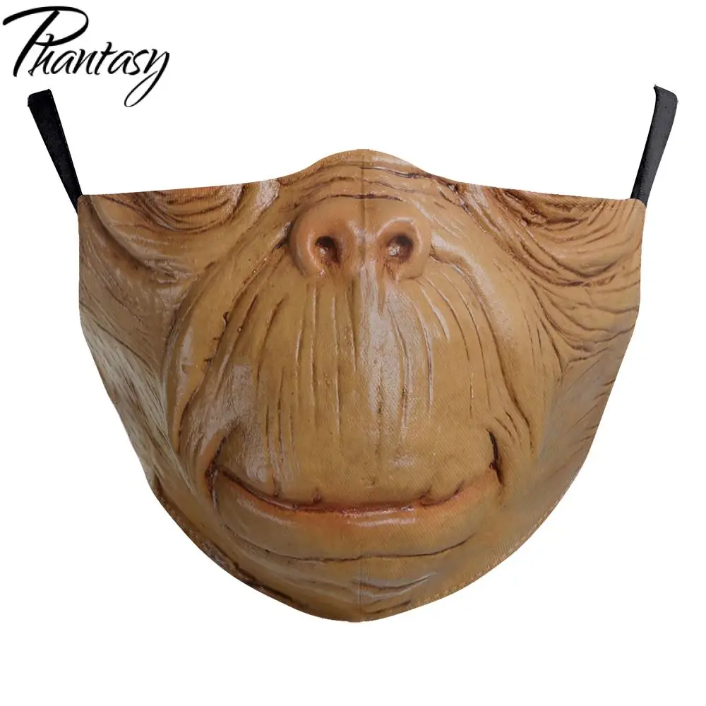 Маска для взрослых на Хэллоуин маска лица с принтом клоуна моющаяся Тканевая рта