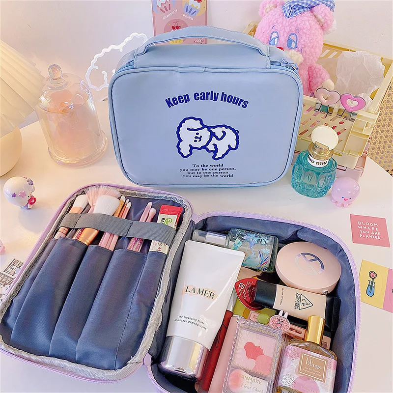 

Cartoon Cute Large-capacity Cosmetic Bag Korea Ins Girl Heart Creative Storage Bag Small Fresh and Portable Toiletry Bag