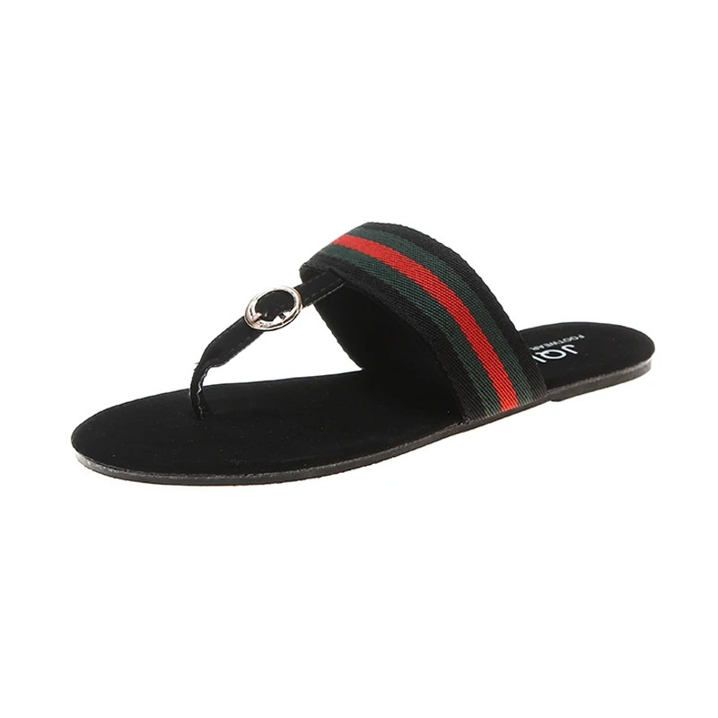 

Flip-flops female wear new 2020 summer beach flat bottom non-slip seaside fashion pinch sandals and slippers flat heel