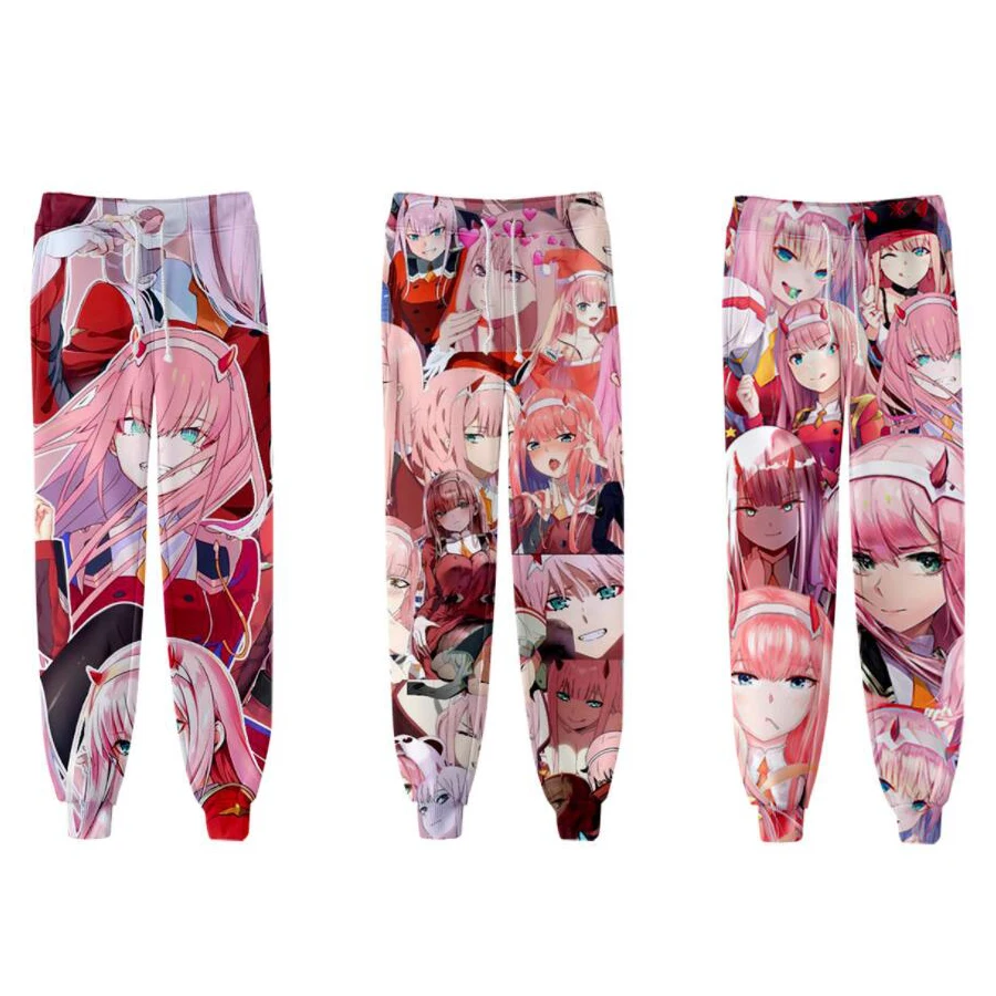 

2021 г., аниме мультфильм Дарлинг в Franxx Zero Two, 3D принт, штаны для бега, мужские/женские модные повседневные спортивные штаны, брюки