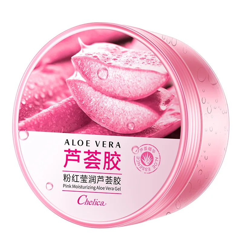 

300g Face Cream Aloe Soothing Gel Pink Aloe Vera Gel Skin Care Remove Acne Moisturizing Day Cream After Sun Lotions Aloe Gel