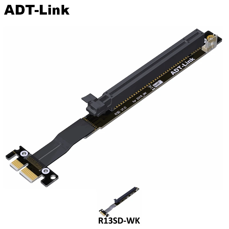 Удлинительный кабель ADT Link PCI express 3 0x1 PCIe x1 x16 расширитель адаптера джемпер для BTC