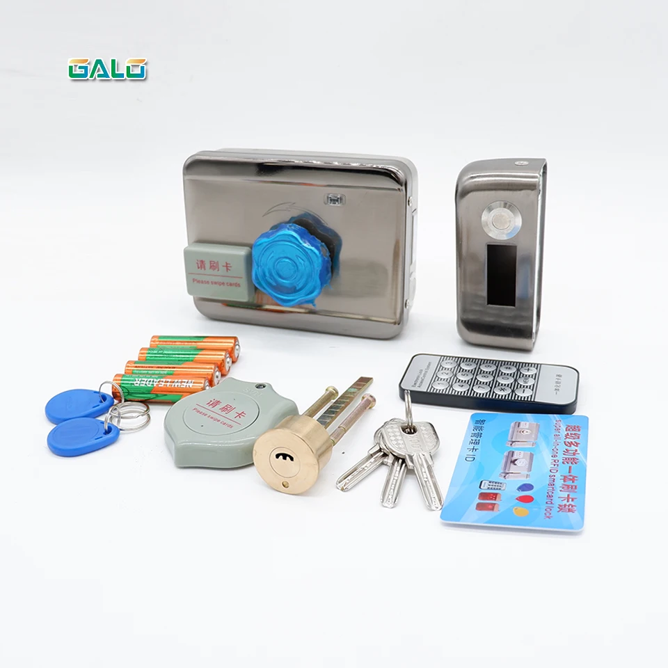 RFID Электронный дверной замок для видеодомофона поддержка 4 шт. батарейки АА