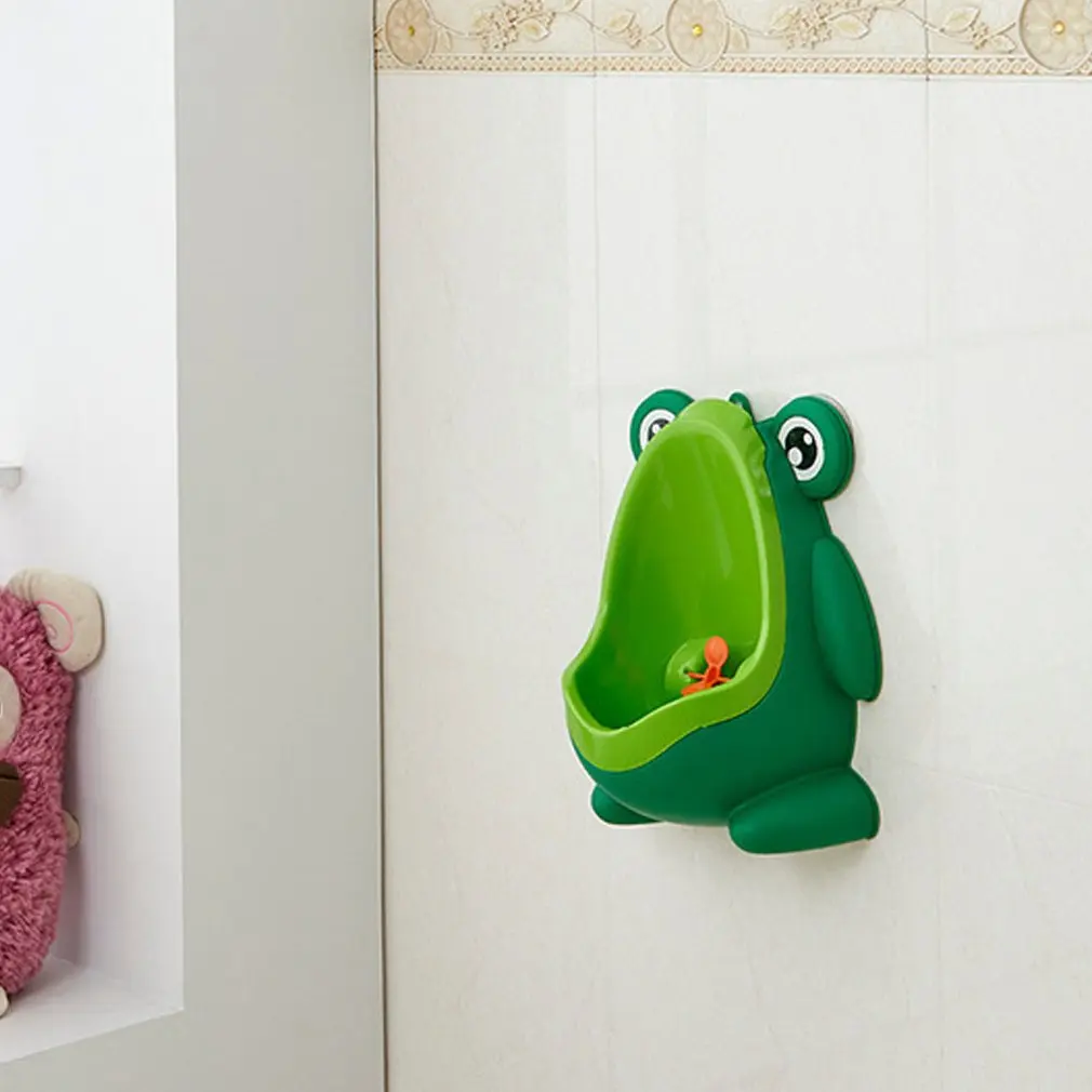 Orinal de entrenamiento para ni&ntilde;os, orinal ergon&oacute;mico port&aacute;til para el ba&ntilde;o, con forma de rana-1